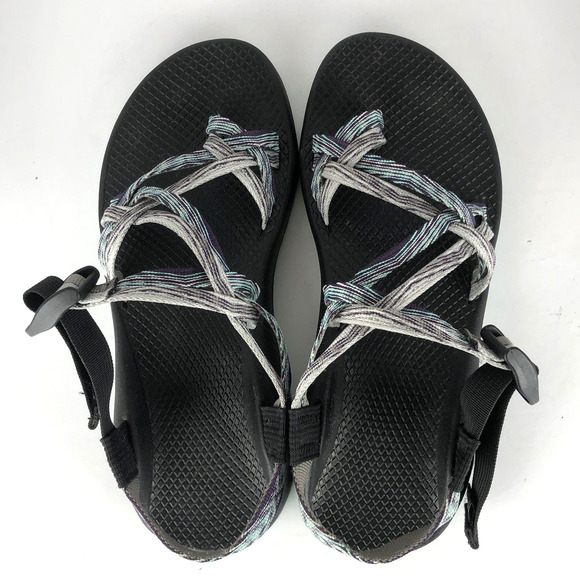 CHACO ZX2 Double Strapped Toe Loop Sandals Women's Sz 9 / 40 Pixel Weave Mint - Picture 7 of 11